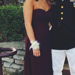 Burgundy prom dress